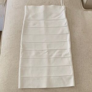 BCBGMaxAzria White Bandage Pencil Skirt